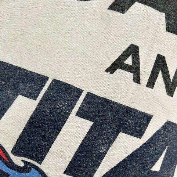 Keep Calm Titan Up Adult Men's T-Shirt Short Sleeve White NFL Fan Size Large - Picture 4 of 9